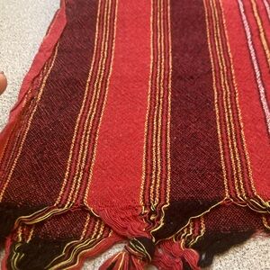 Striped Red and Orange shawl